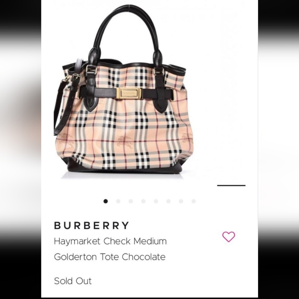 Burberry Haymarket Golderton Medium Tote - Picture 8 of 8